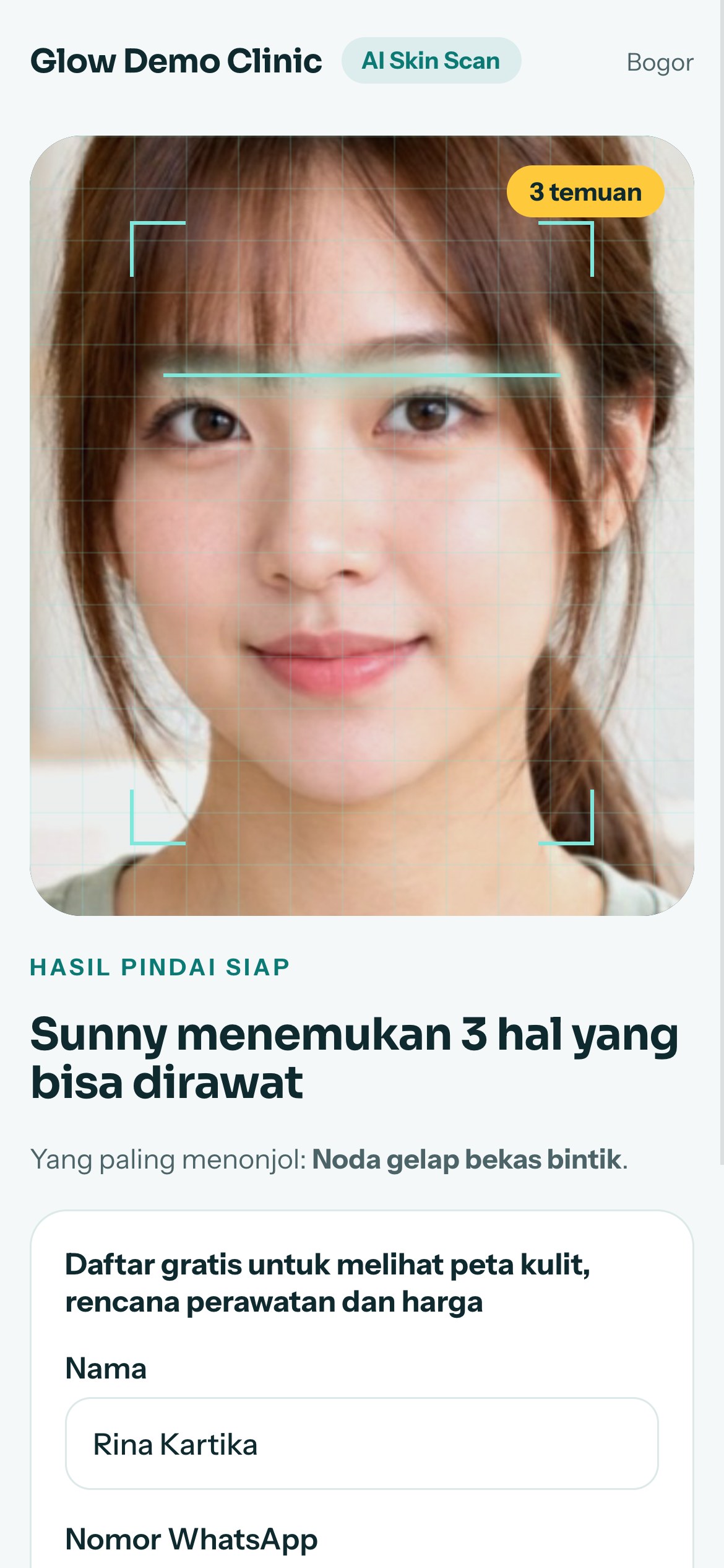 Hasil awal dengan jumlah temuan